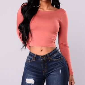 Fashion Nova “Bruna Top” in “Marsala” color